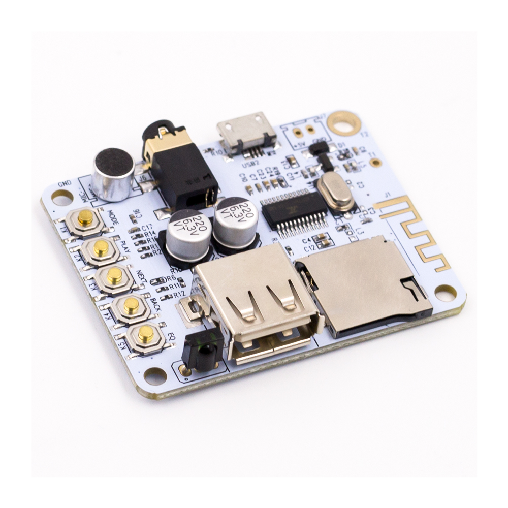 Плата аудиоприёмника c пультом Bluetooth AUX, MP3, батарейка в комплекте